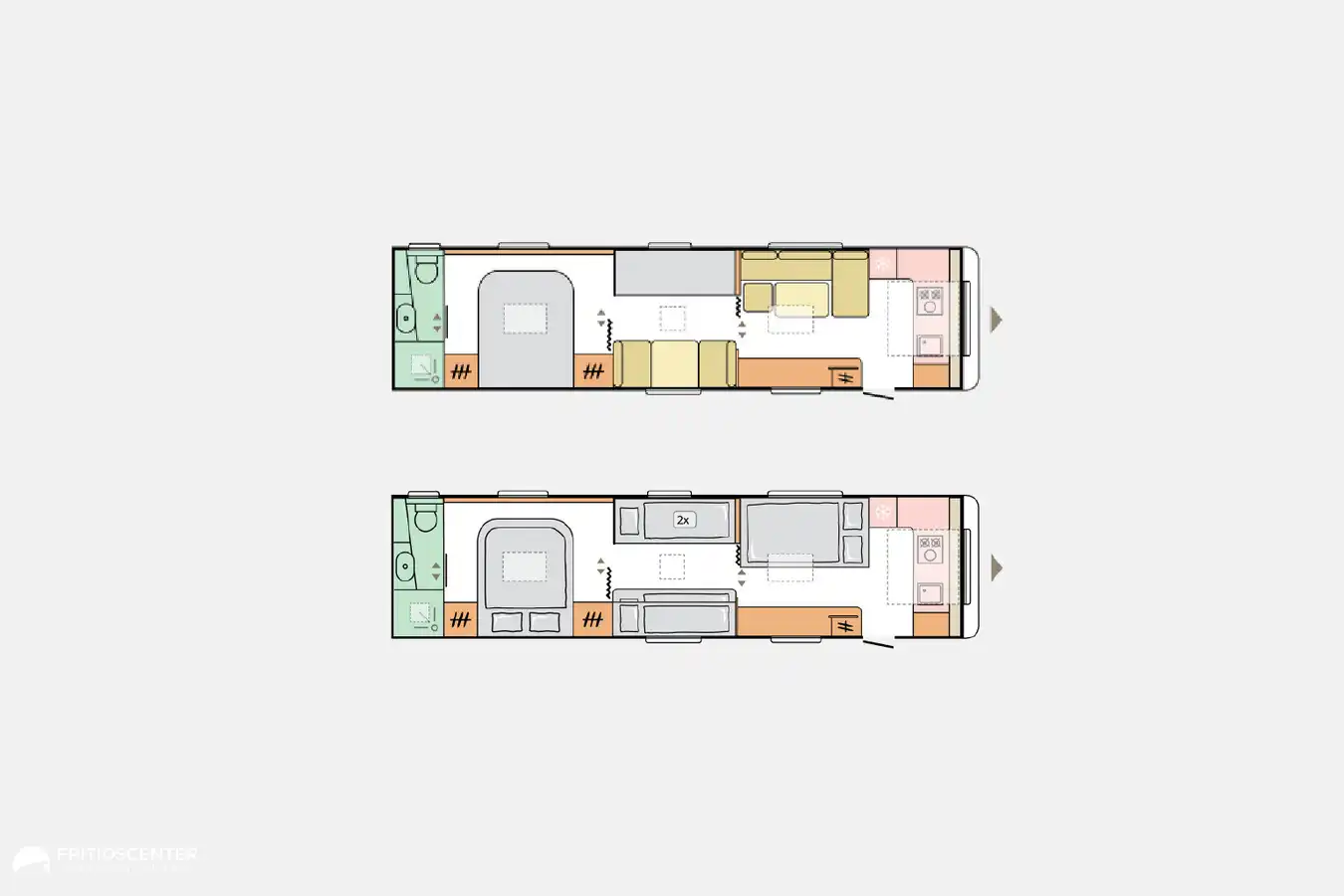 Adria ALPINA 903 HT — Dubbelsäng