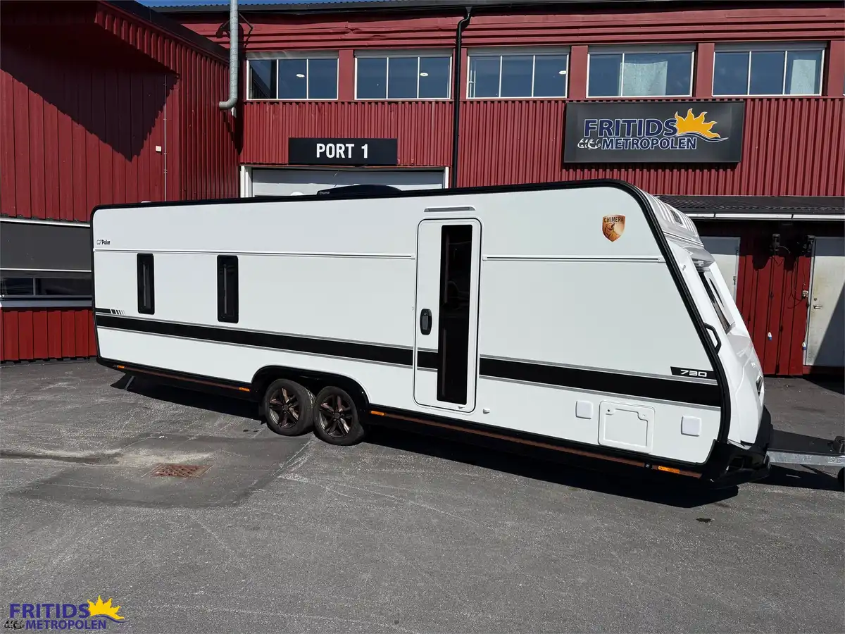 Polar Chimera 730 BQWL + Fritidsmetropolen kraftpaket — Husvagn