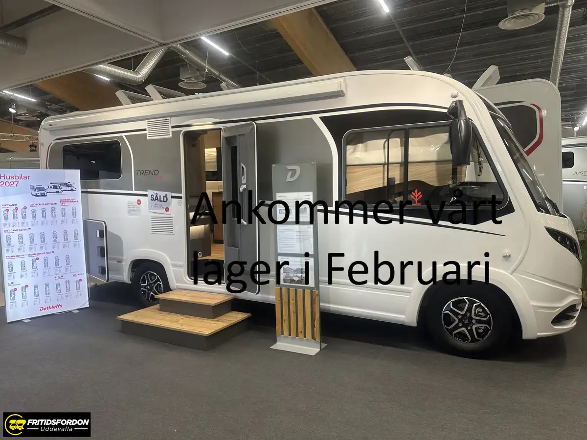 Dethleffs Trend Active I 7027 U-soffa bak — Helintegrerad