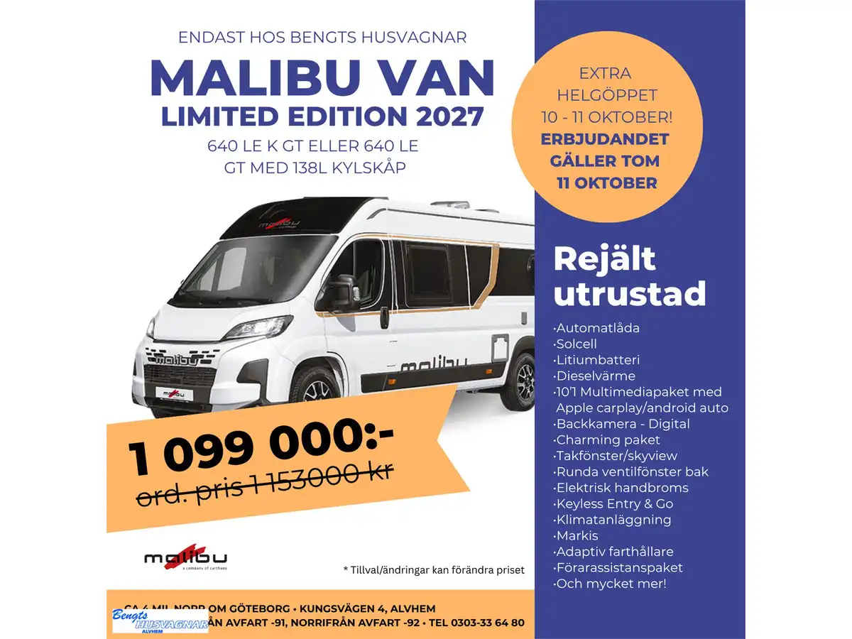 Malibu 640 LE K GT LIMITED EDITION — Plåtis